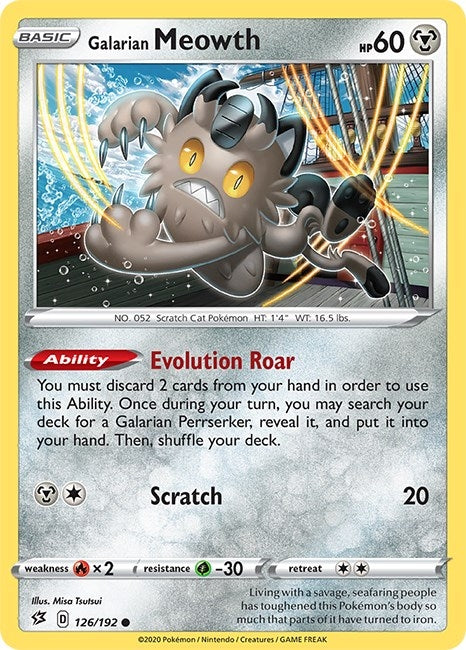 Galarian Meowth (126/192) (SWSH02: Rebel Clash)