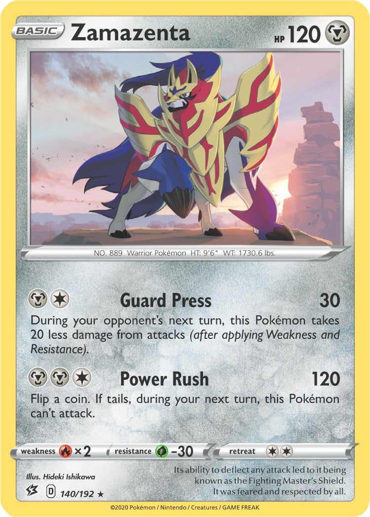Zamazenta - 140/192 (Cracked Ice Holo) (140/192) (Deck Exclusives)