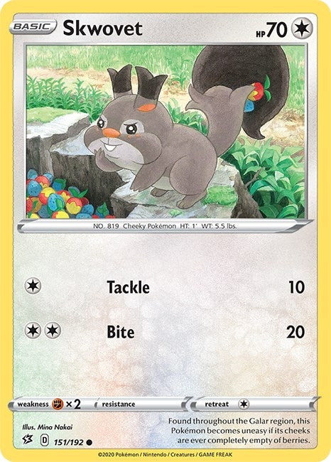 Skwovet (151/192) (SWSH02: Rebel Clash)