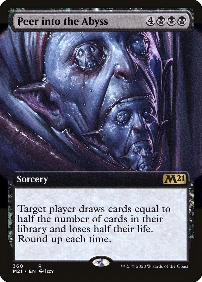 Image for Peer Into the Abyss (Extended Art) (360) (Core Set 2021) (M21) - Magic: The Gathering