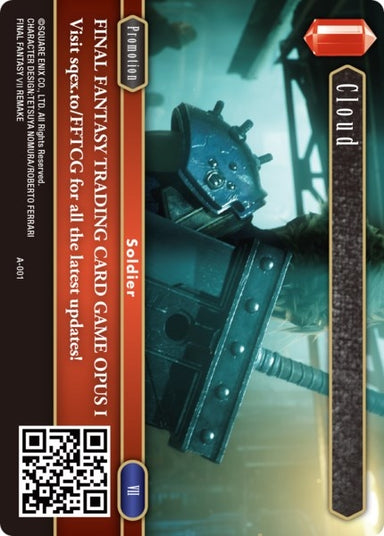 Image for Cloud - A-001 (A-001) (FF: Promo Cards) (PR) - Final Fantasy TCG