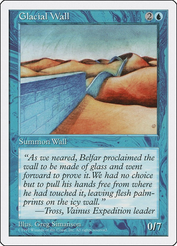 Image for Glacial Wall (Fifth Edition) (5ED) - Magic: The Gathering