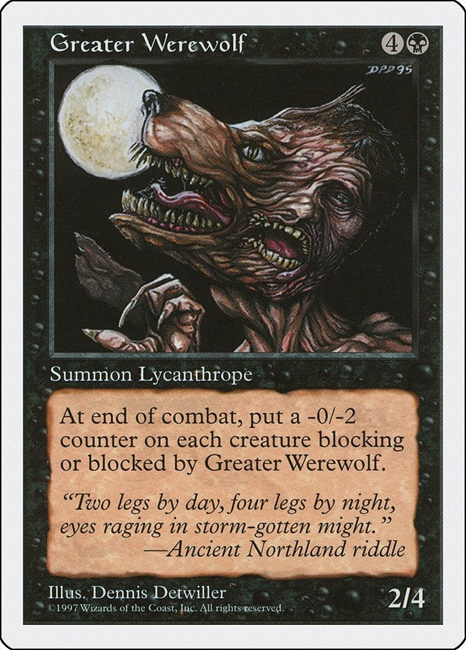 Image for Greater Werewolf (Fifth Edition) (5ED) - Magic: The Gathering