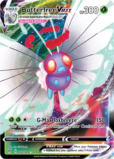 Butterfree VMAX (002/189) (SWSH03: Darkness Ablaze)