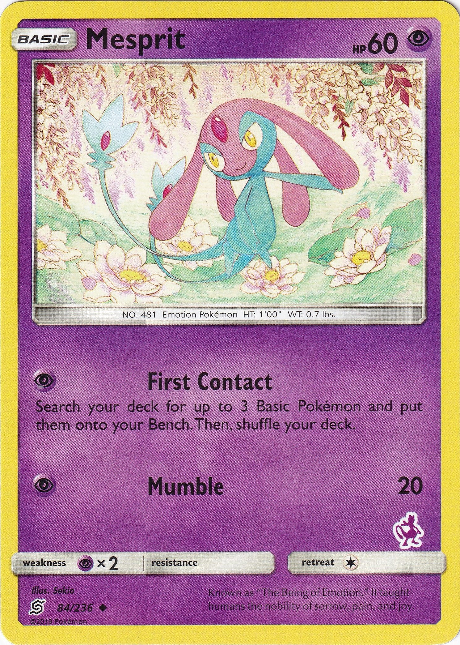 Mesprit - 84/236 (Mewtwo Stamped) (084/236) (Battle Academy)