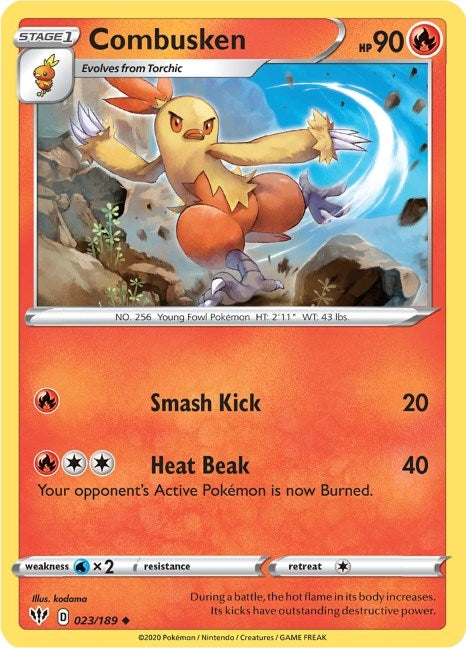 Combusken (023/189) (SWSH03: Darkness Ablaze)