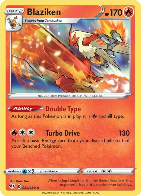 Blaziken (024/189) (SWSH03: Darkness Ablaze)