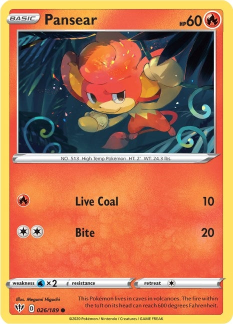 Pansear (026/189) (SWSH03: Darkness Ablaze)