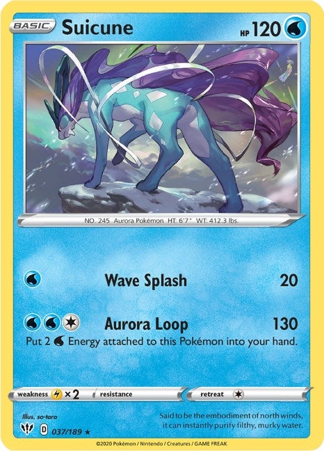 Suicune (037/189) (SWSH03: Darkness Ablaze)