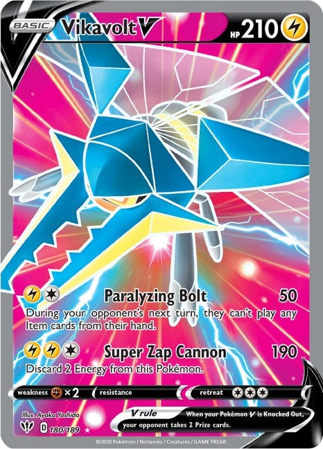 Image for Vikavolt V (Full Art) (180/189) (SWSH03: Darkness Ablaze) - Pokemon