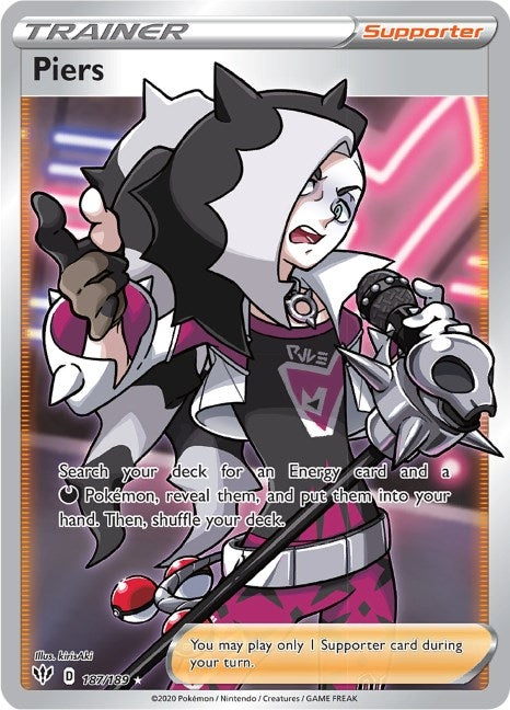 Piers (Full Art) (187/189) (SWSH03: Darkness Ablaze)
