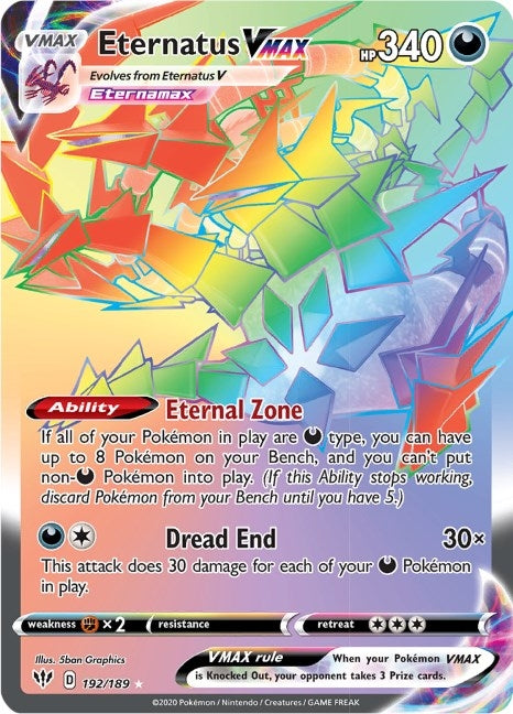 Eternatus VMAX (Secret) (192/189) (SWSH03: Darkness Ablaze)