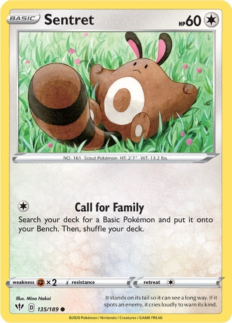 Sentret (135/189) (SWSH03: Darkness Ablaze)