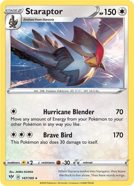 Staraptor (147/189) (SWSH03: Darkness Ablaze)