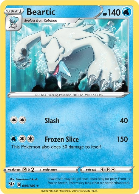 Beartic (049/189) (SWSH03: Darkness Ablaze)