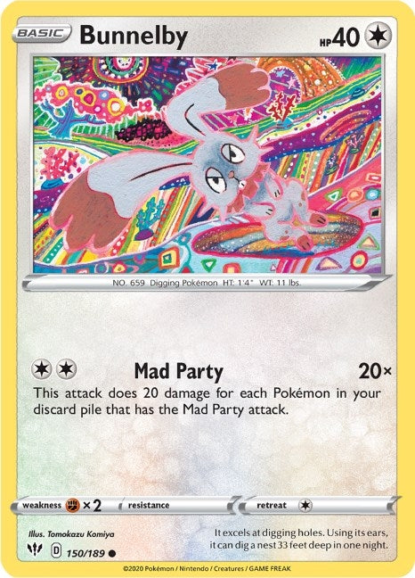 Bunnelby (150/189) (SWSH03: Darkness Ablaze)