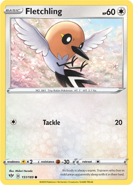 Fletchling (151/189) (SWSH03: Darkness Ablaze)