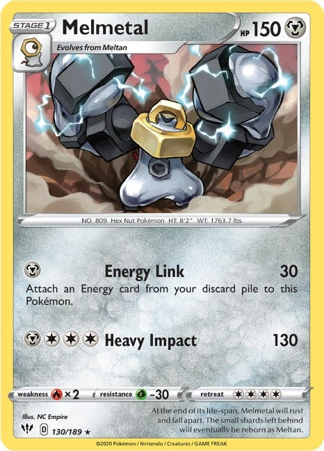 Melmetal (130/189) (SWSH03: Darkness Ablaze)