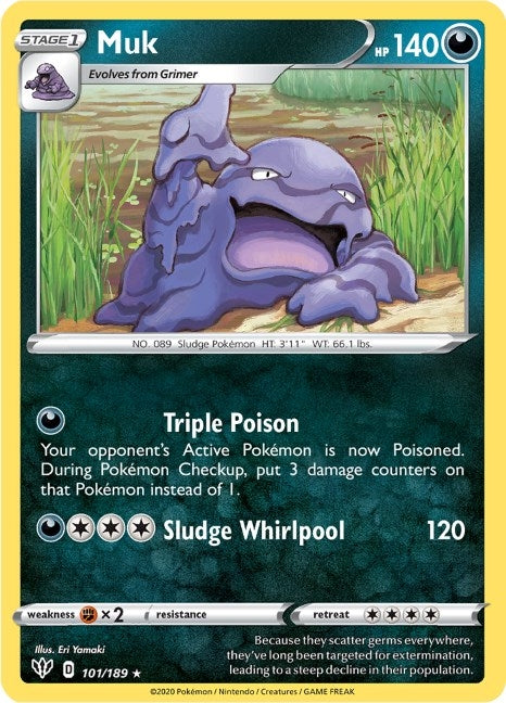 Muk (101/189) (SWSH03: Darkness Ablaze)