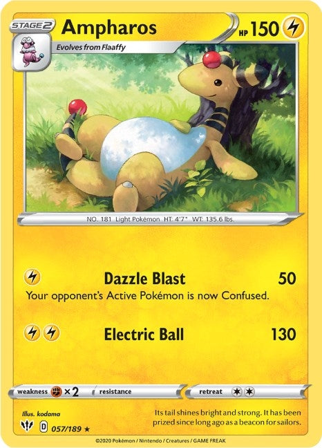 Ampharos (057/189) (SWSH03: Darkness Ablaze)