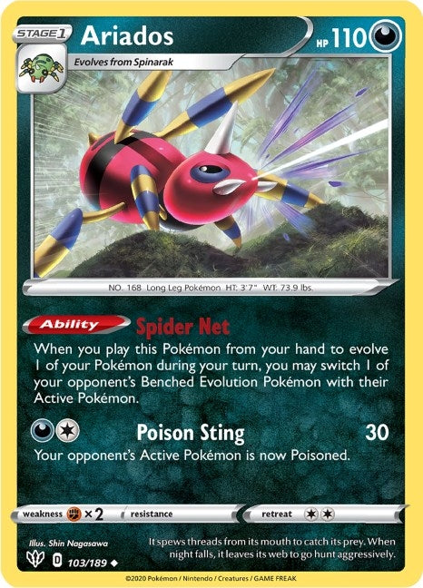 Ariados (103/189) (SWSH03: Darkness Ablaze)