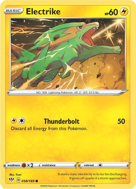 Electrike (058/189) (SWSH03: Darkness Ablaze)