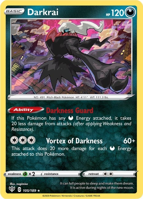Darkrai (105/189) (SWSH03: Darkness Ablaze)