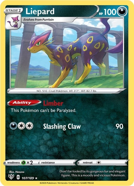 Liepard (107/189) (SWSH03: Darkness Ablaze)