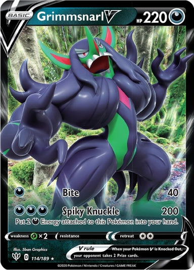 Image for Grimmsnarl V (114/189) (SWSH03) - Pokemon