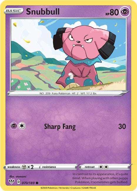 Snubbull (070/189) (SWSH03: Darkness Ablaze)