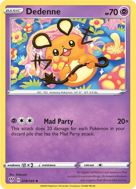 Dedenne (078/189) (SWSH03: Darkness Ablaze)