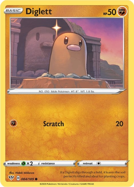 Diglett (084/189) (SWSH03: Darkness Ablaze)