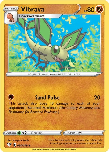 Vibrava (090/189) (SWSH03: Darkness Ablaze)