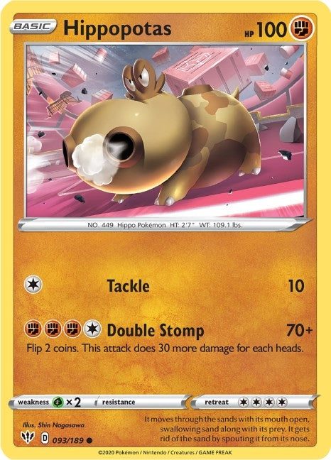 Hippopotas (093/189) (SWSH03: Darkness Ablaze)