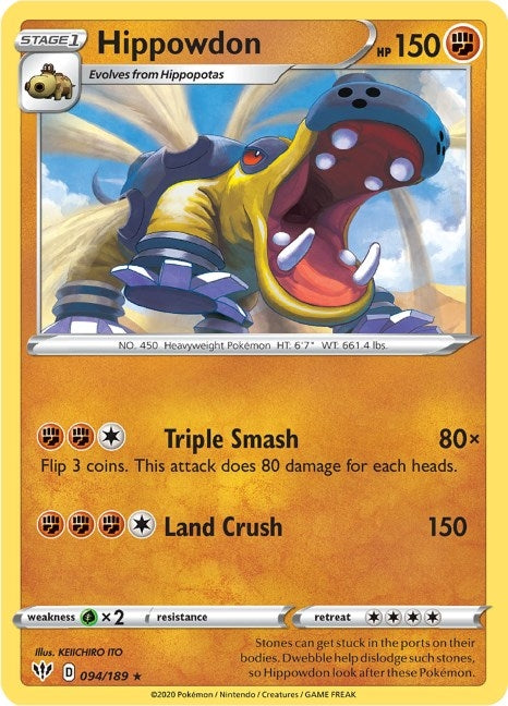 Hippowdon (094/189) (SWSH03: Darkness Ablaze)