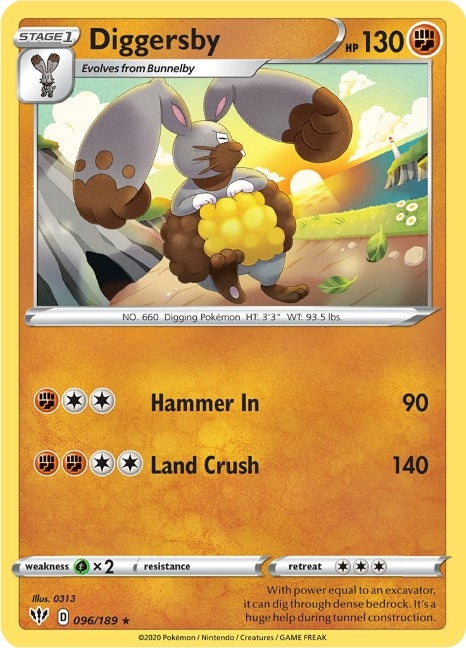 Diggersby (096/189) (SWSH03: Darkness Ablaze)