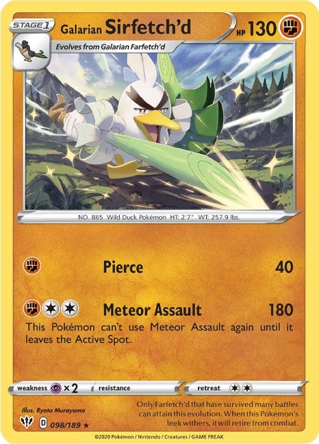 Galarian Sirfetch'd (098/189) (SWSH03: Darkness Ablaze)