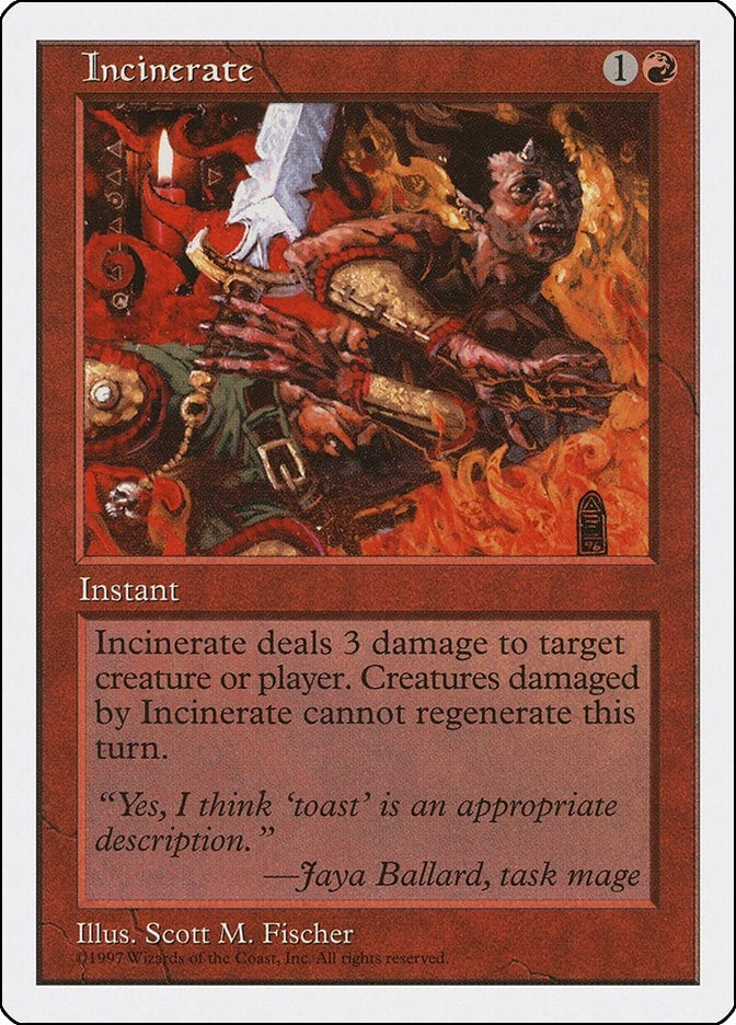 Image for Incinerate (Fifth Edition) (5ED) - Magic: The Gathering