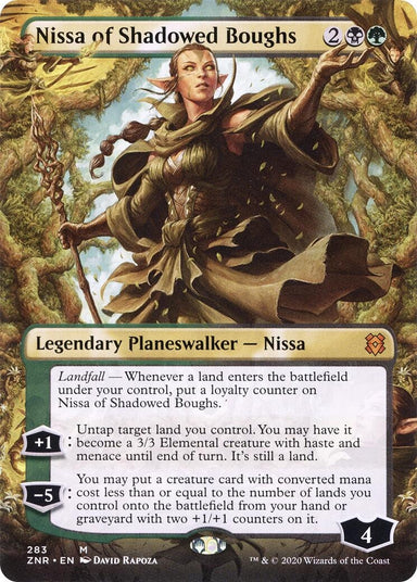 Image for Nissa of Shadowed Boughs (Borderless) (283) (Zendikar Rising) (ZNR) - Magic: The Gathering