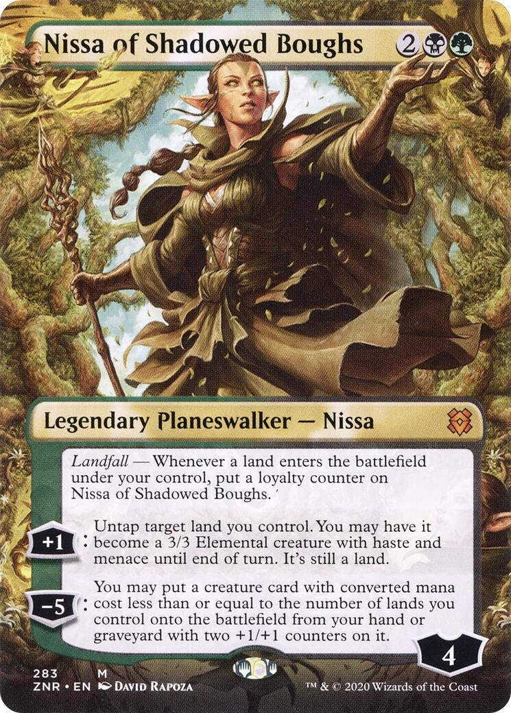 Image for Nissa of Shadowed Boughs (Borderless) (283) (Zendikar Rising) (ZNR) - Magic: The Gathering