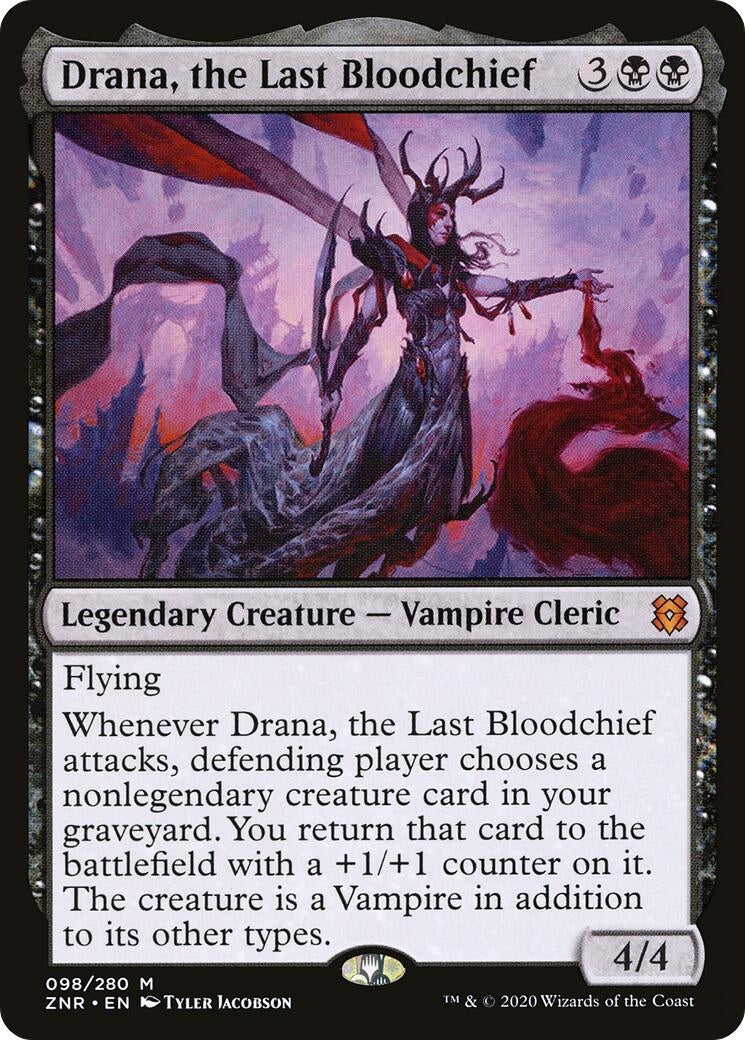 Image for Drana, the Last Bloodchief (98) (Zendikar Rising) (ZNR) - Magic: The Gathering