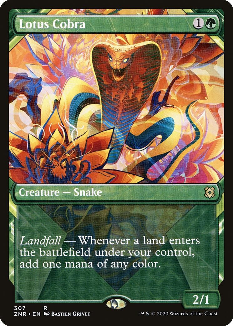 Image for Lotus Cobra (Showcase) (307) (Zendikar Rising) (ZNR) - Magic: The Gathering