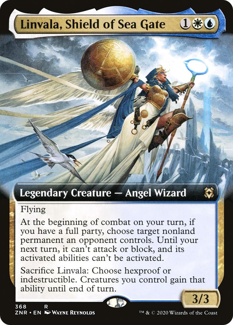 Image for Linvala, Shield of Sea Gate (Extended Art) (368) (Zendikar Rising) (ZNR) - Magic: The Gathering