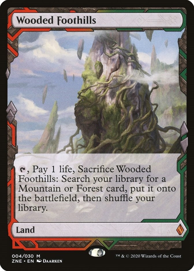 Image for Wooded Foothills (4) (Zendikar Rising Expeditions) (ZNE) - Magic: The Gathering