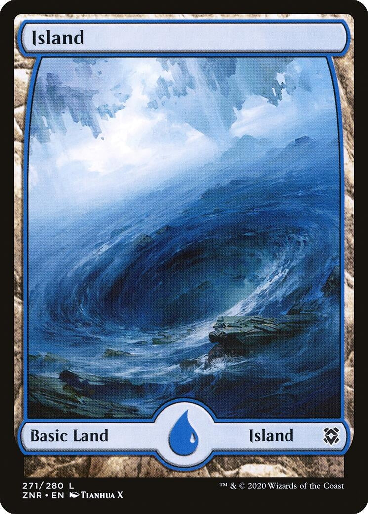 Island (271) - Full Art (271) (Zendikar Rising)