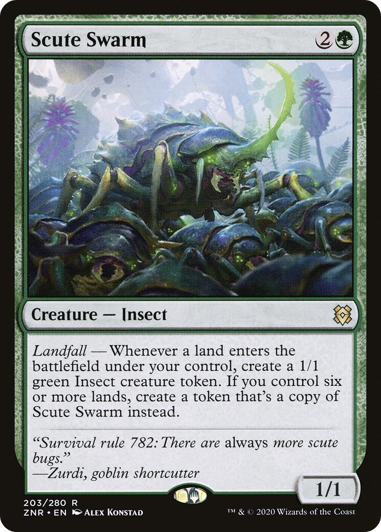 Image for Scute Swarm (203) (Zendikar Rising) (ZNR) - Magic: The Gathering