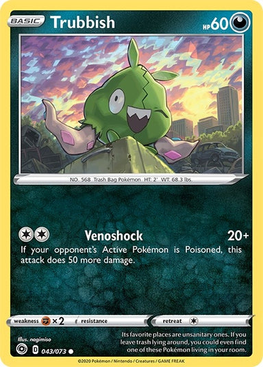 Image for Trubbish (43/73) (Champion's Path) - Pokemon