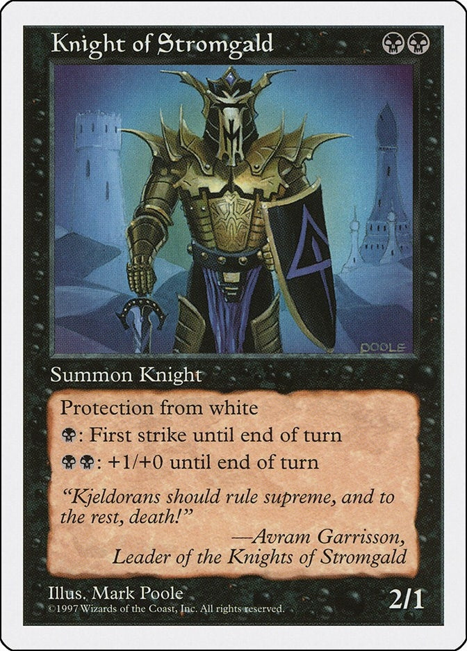 Image for Knight of Stromgald (Fifth Edition) (5ED) - Magic: The Gathering