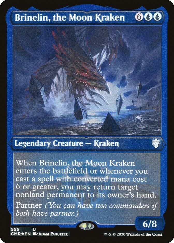 Image for Brinelin, the Moon Kraken (Foil Etched) (555) (Commander Legends) (CMR) - Magic: The Gathering