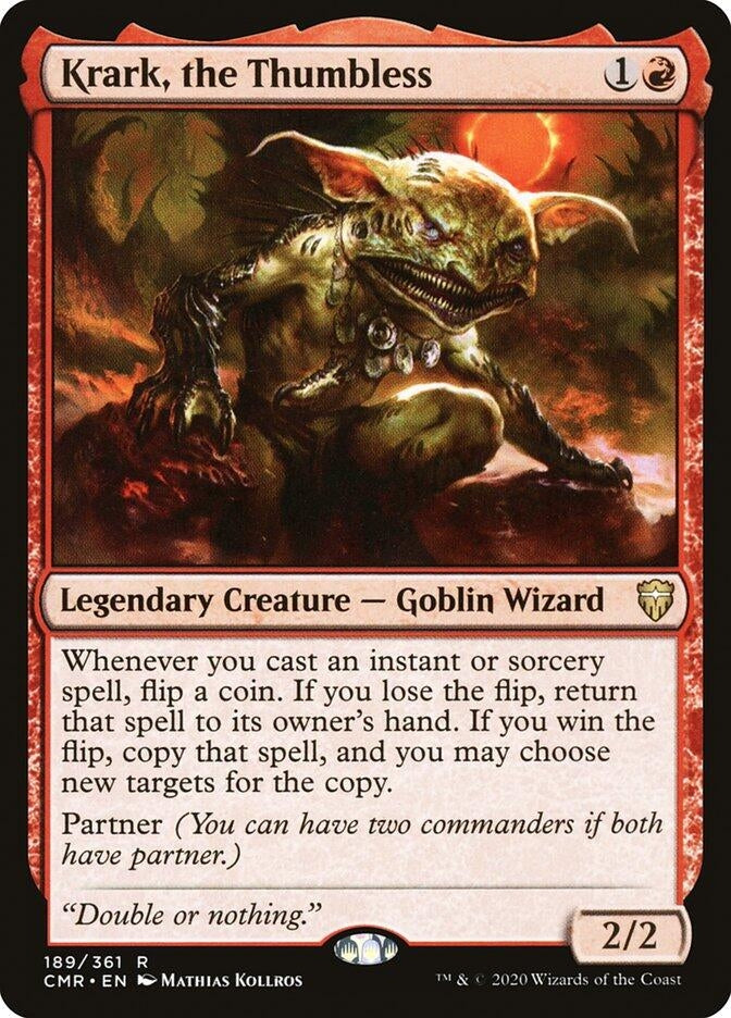 Image for Krark, the Thumbless (189) (Commander Legends) (CMR) - Magic: The Gathering